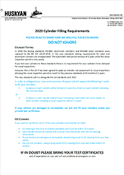 2020 Cylinder Filling Requirements