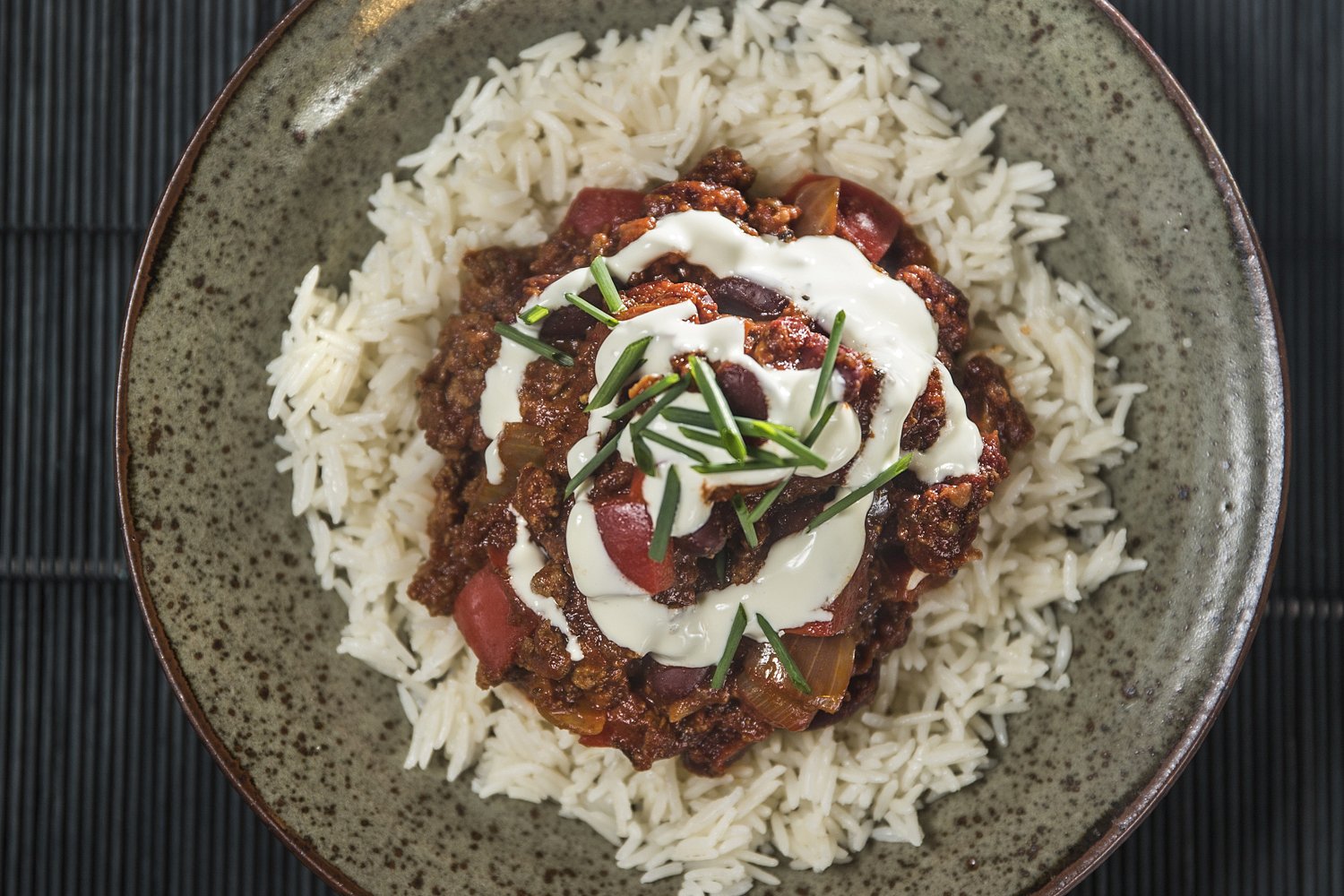 Huskyan chilli and rice